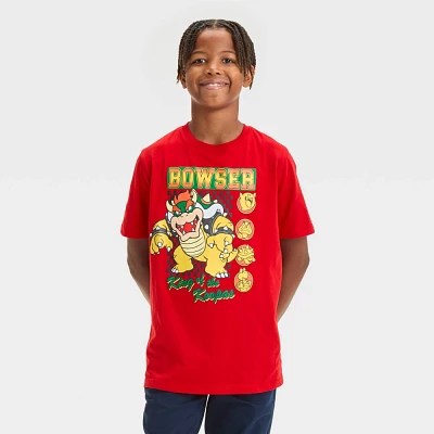 Boys Nintendo Bowser Short Sleeve Graphic T-Shirt - Red