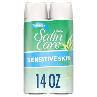 Gillette Satin Care Sensitive Skin Womens Shave Gel Twin Pack - 7oz/2pk