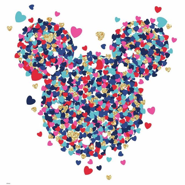 RoomMates Disney Minnie Mouse Heart Confetti Peel and Stick Kids Wall Decals