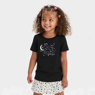 Toddler Girls Short Sleeve Glow in the Dark Ursa Minor Graphic T-Shirt