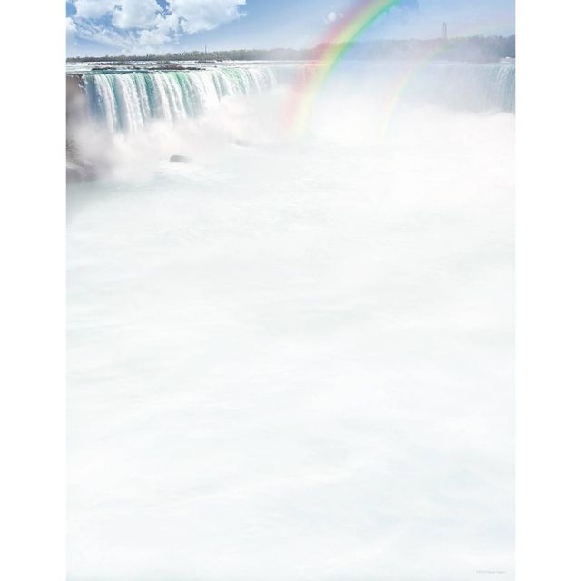 80ct Waterfall Letterhead Blue: Great Papers! Decorative Stationery Paper, Uncoated, 8.5 x 11 Inches, 80 Sheets