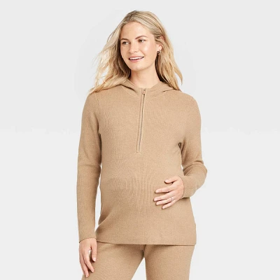 Hooded Maternity Nursing Sweater