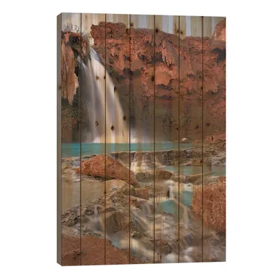 40 x 26 Havasu Falls Grand Canyon Arizona III Wood Print by Tim Fitzharris - iCanvas: UV-Cured, Pinewood Wall Panel