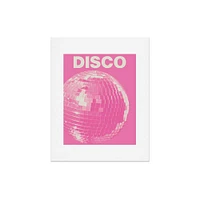 Deny Designs 16x20 April Lane Art Pink Disco Ball: Matte Finish, Cardstock Paper Wall Canvas