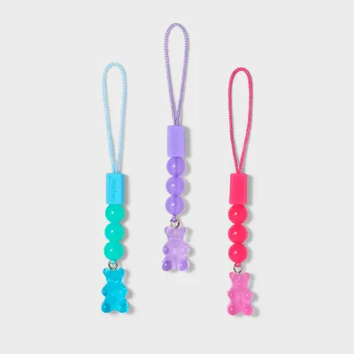 Cell Phone and Tech Charms 3pk Pink/Purple/Blue - heyday