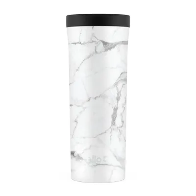 Ello Arabica 18oz Stainless Steel Vacuum Insulated Travel Mug Marble: Coffee Mugs Travel, Drink-Thru Lid, Hand Wash