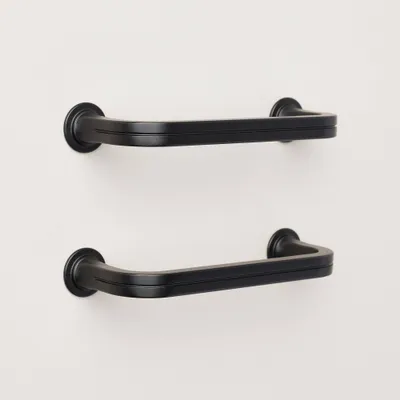 3.75 Classic Etched Drawer Pulls Matte Black (Set of 2) - Hearth & Hand with Magnolia