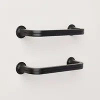 3.75 Classic Etched Drawer Pulls Matte Black (Set of 2) - Hearth & Hand with Magnolia