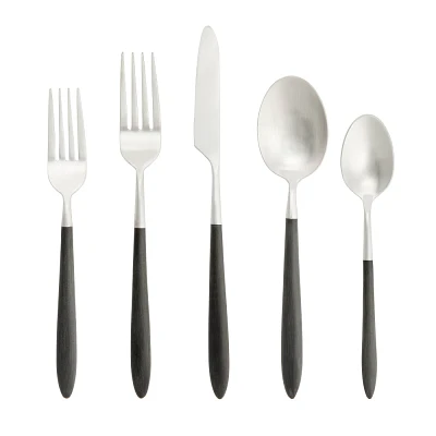 Fortessa Tableware Solutions 20pc Velo Flatware Set Black