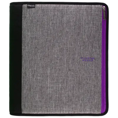 Five Star 605 Sheet 2 Ring Zipper Binder Purple: 2 Inch Zippered Binder with 8 Pockets, Fabric Cover, 605 Sheet Capacity