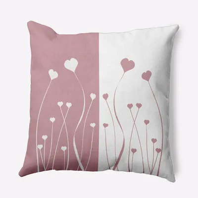 16x16 Valentines Day Growing Love Square Throw Pillow Romantic Purple - e by design