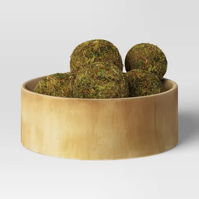 Decorative Moss Ball Filler Dark Moss Green - Threshold: Faux Botanicals, Foam Crafted, Home Accent