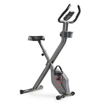 Sunny Health & Fitness Foldable Magnetic X-Bike Pro Exercise Bike - Black