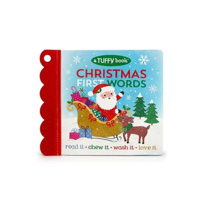 Christmas First Words - (Babys Christmas Unrippable Picture Book with Attached Teether) by Holly Berry-Byrd (Mixed Media Product)