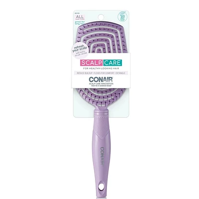 Conair Scalp Care Flexi Head Paddle Detangling Hair Brush - All Hair - Purple