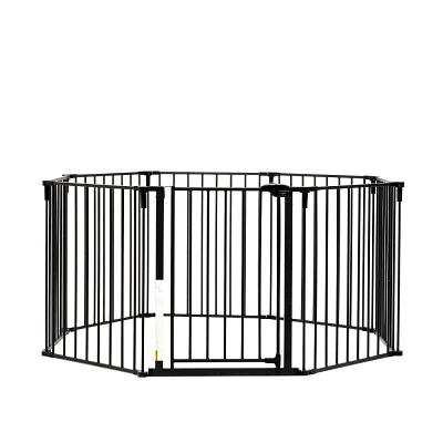 Regalo 2-in-1 Play Yard Configurable Metal Safety Gate - Black