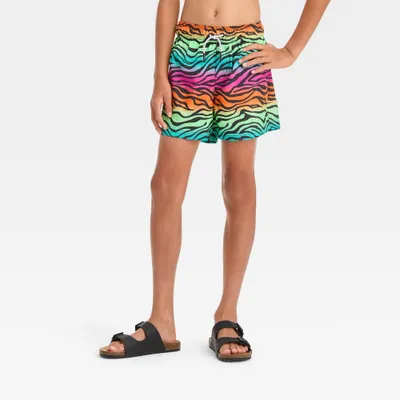 Boys Ombre Zebra Striped Swim Shorts