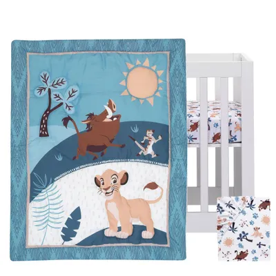 Lambs & Ivy Disney Baby Lion King Adventure Mini Crib Bedding Set - 3pc