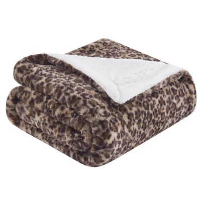 50x60 Faux Rabbit Fur to Faux Shearling Reversible Throw Blanket  - Mantolok: Luxury, Hypoallergenic, Cozy