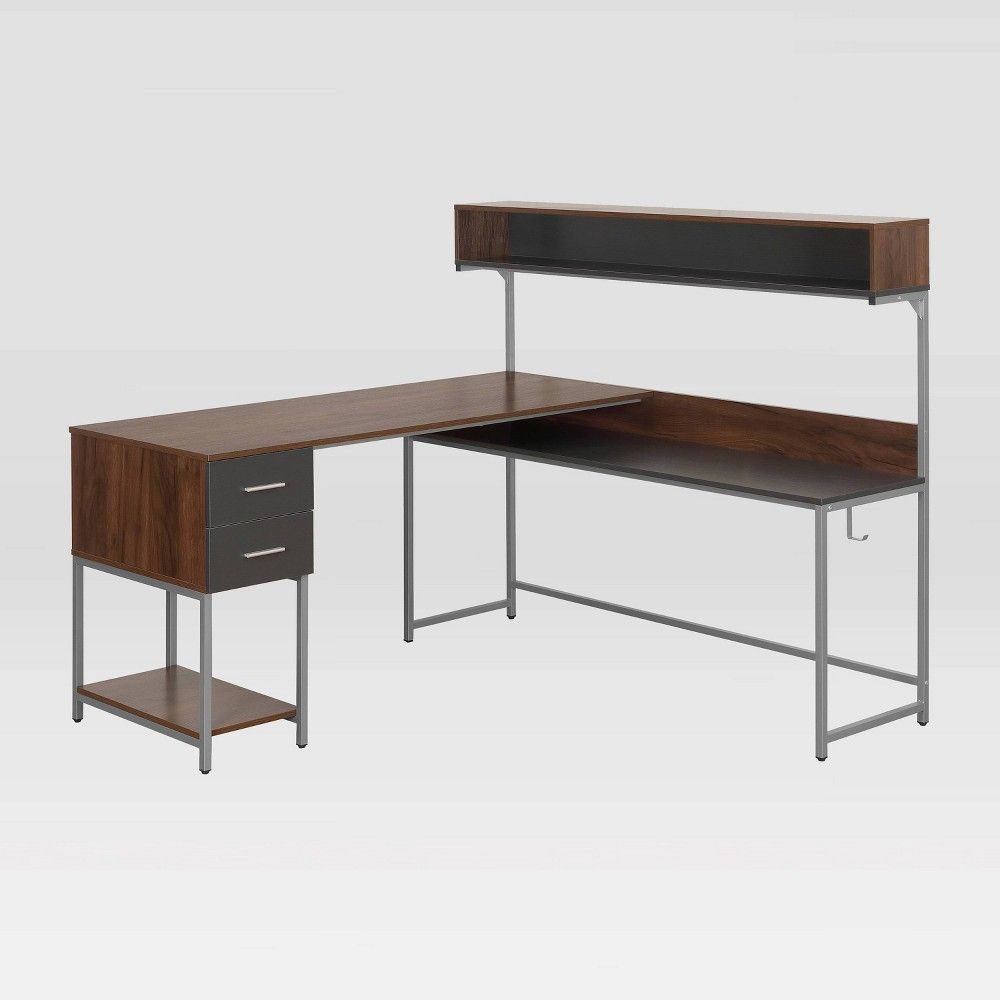 target l shaped desk with hutch