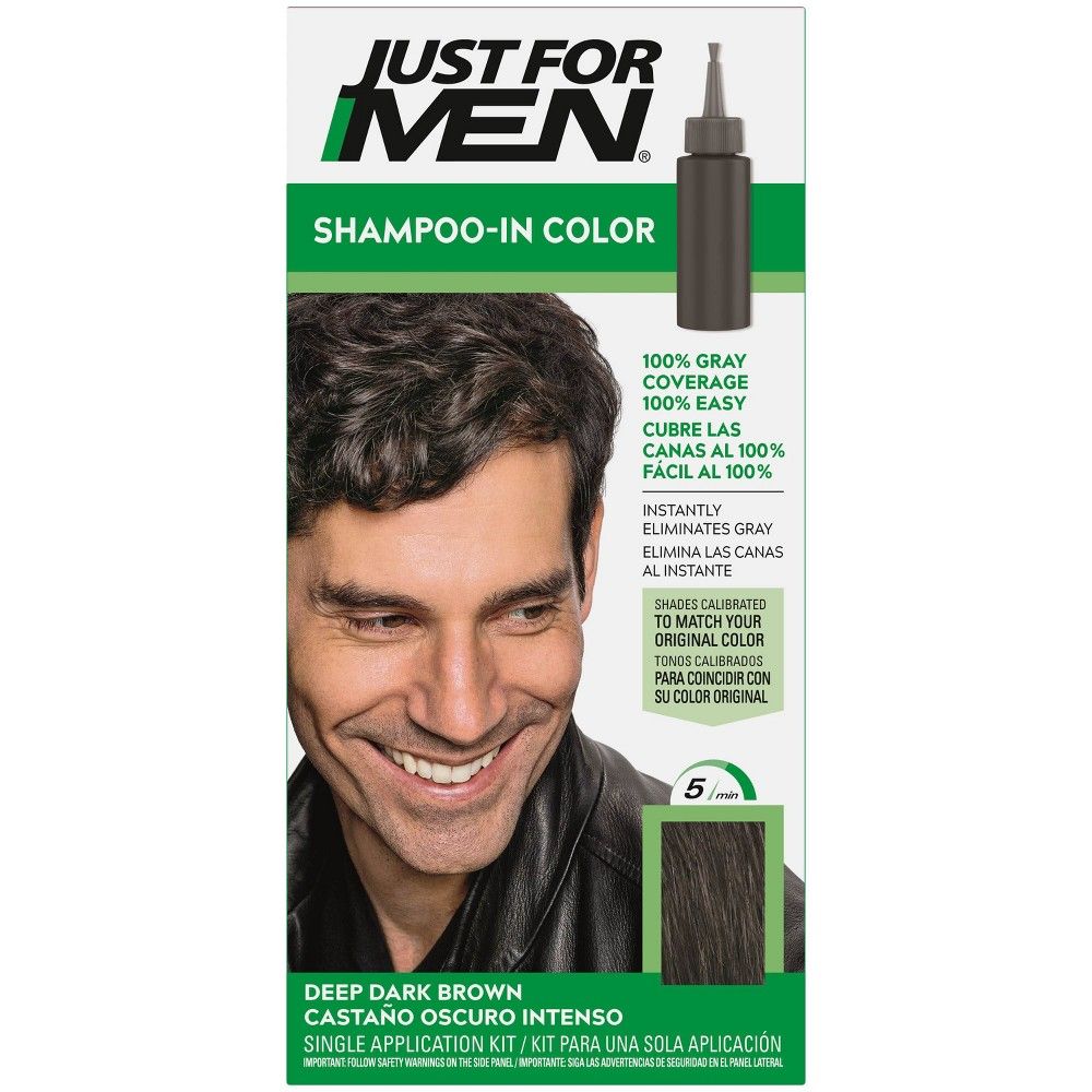 Just For Men Shampoo-In Color, Hair Coloring for Men - Light Brown