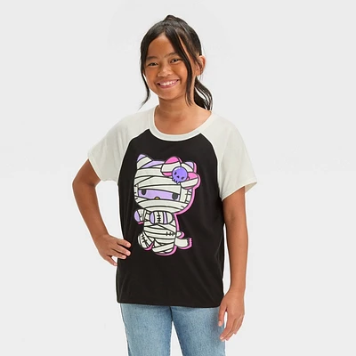 Girls Hello Kitty Halloween Short Sleeve Graphic T-Shirt