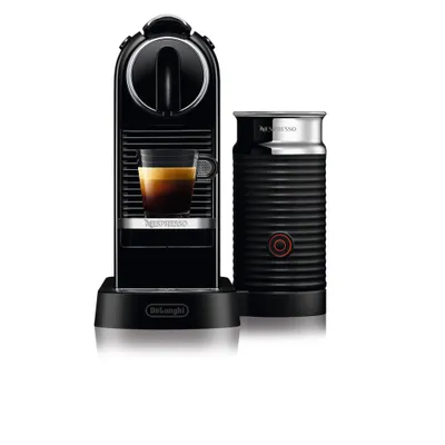 Nespresso Citiz & Milk Coffee Maker and Espresso Machine by DeLonghi: 19 Bars Pressure, Automatic Shut-Off, Black