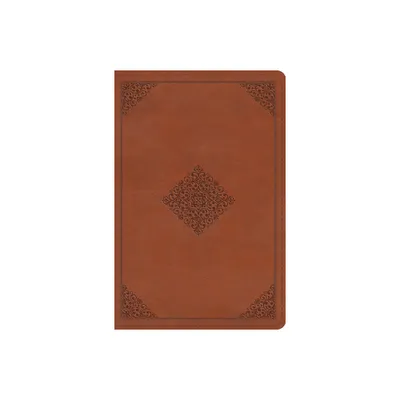 ESV Compact Bible (Trutone, English Saddle, Ornament Design) - (Leather Bound)