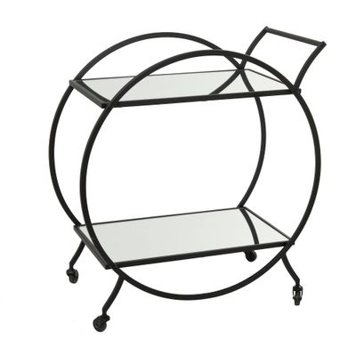 Contemporary Glam Metal Bar Cart - & May: Cart