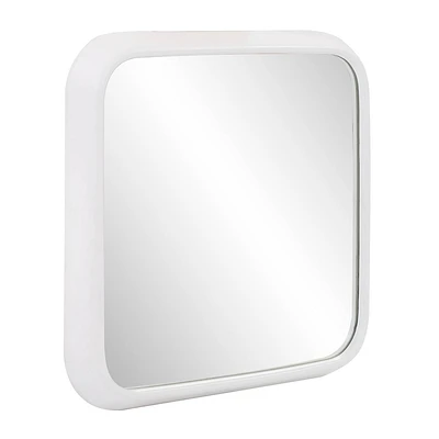 Howard Elliott Contemporary Curved Square Framed Wall Mirror White