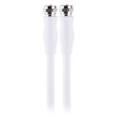 Philips 50 RG6 Coax Cable - White