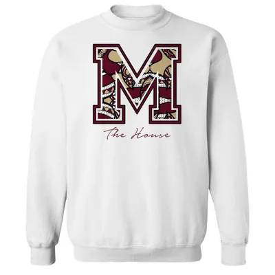 NCAA Morehouse College Maroon Tigers White Fleece weatshirt