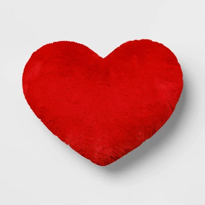 Plush Shaped Hearts Throw Pillow Red - Room Essentials