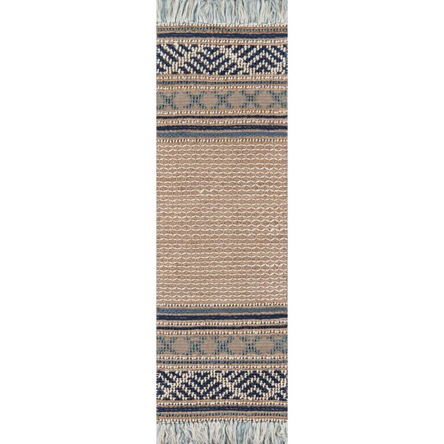 Momeni  Esme Joel Striped Handwoven Runner Rug Blue