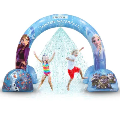 GoSports Disney Frozen 2 Winter Waterfall Inflatable Arch Sprinkler