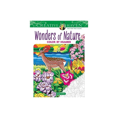 Creative Haven Wonders of Nature Color by Number - (Adult Coloring Books: Nature) by George Toufexis (Paperback)