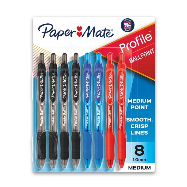 Paper Mate Flair 8pk Felt Pens 0.4mm Ultra Fine Tip Multicolored