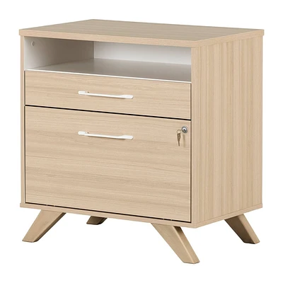 South Shore Helsy 2 Drawer File Cabinet : Locking, Laminated, Scandinavian Style