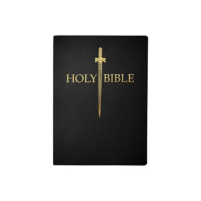 KJV Sword Bible, Large Print, Black Bonded Leather, Thumb Index - (King James Version Sword Bible) by Whitaker House (Leather Bound)