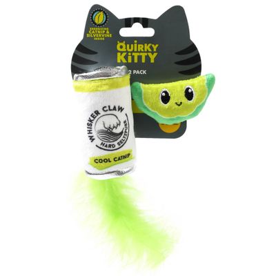 Quirky Kitty hard Seltzpurr Cat Toy - 2pk