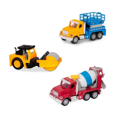 DRIVEN by Battat Small Toy City Service Micro Fleet - 3pk