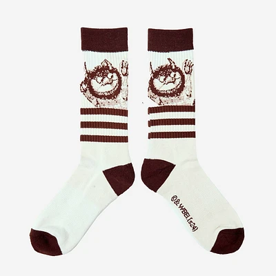 Men Where the Wild Thing Are Athletic Crew Sock - Off-White 6-12