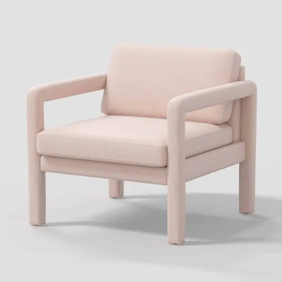 Sculptural Fully Upholstered Accent Chair - Threshold: Style