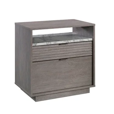 East Rock 2Drawer File Cabinet Ashen Oak - Sauder: MDF Frame, Paper Laminate Surface, CPSIA Certified