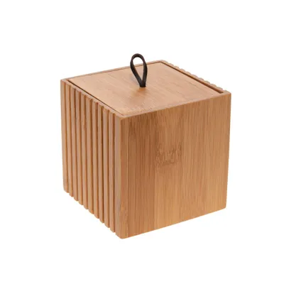 Bath Bliss Oslo Square Bamboo Storage Jar Small