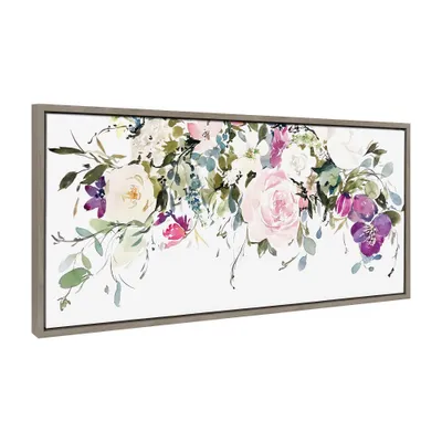 Sylvie 13 Ink Wash Floral Framed Canvas by Emma Daisy Gray