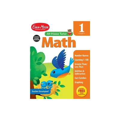 Math Skills, Grade 1 Workbook - (At-Home Tutor) by Evan-Moor Educational Publishers (Paperback)