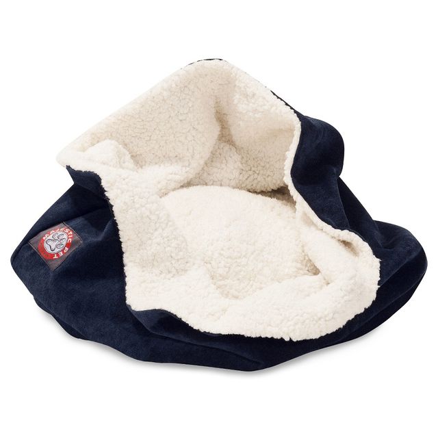 Majestic Pet Villa Burrow Cat Bed - Navy - 17in