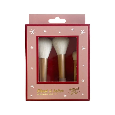 Holler and Glow Mini Makeup brush Set - 3ct