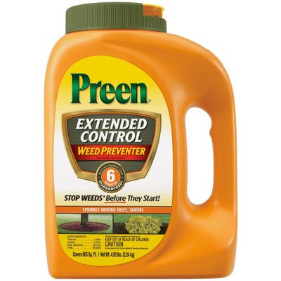 Preen Extended Control Weed Killer Herbicide - 4.93lbs: Lawn Care, Granular Formula, 805 sq ft Coverage